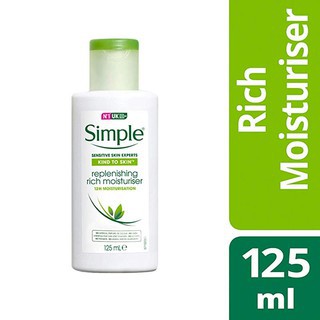 Simple - Kem Dưỡng Ẩm Cho Da Khô - Da Hỗn Hợp Simple Kind To Skin Replenishing Moisturiser 125ml