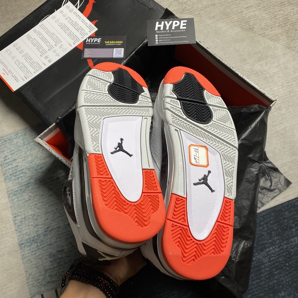 Giày Jordan 4 Flight Nostaglia (Giày sneaker, bóng rổ JD4 Trắng đỏ đen) - Best quality | Hype Sneaker