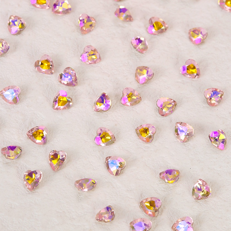 Set 10 Phụ Kiện Trang Trí Móng Tay 3D Trong Suốt Xinh Xắn