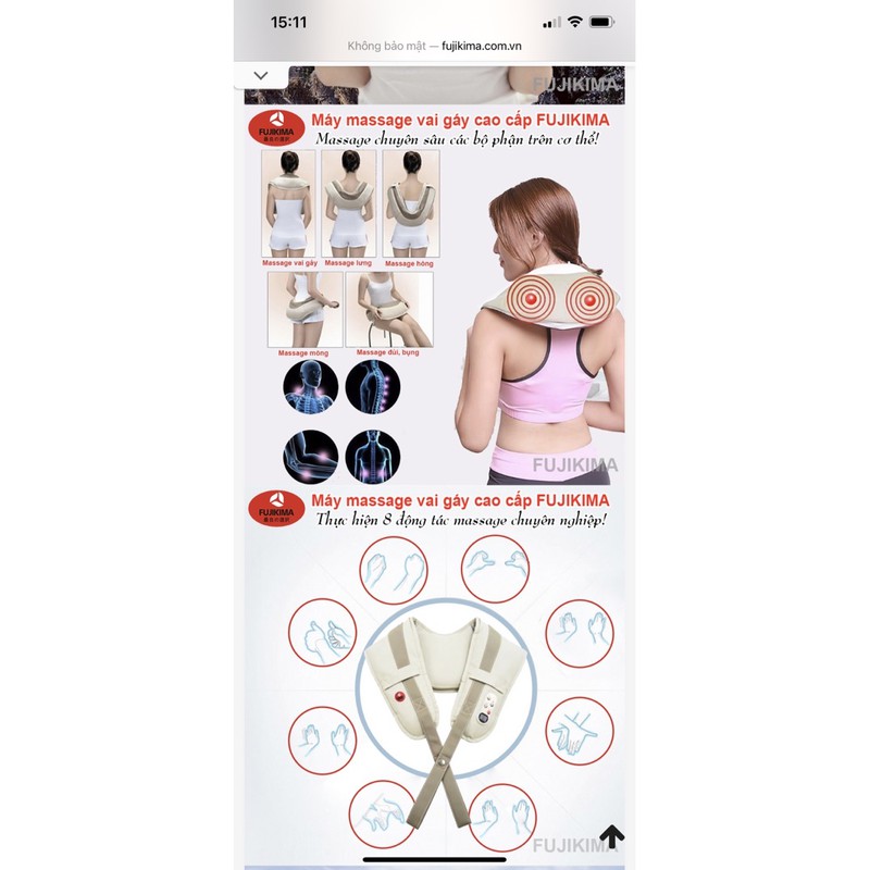 - Hàng chính hãng check mã thoải mái- Đai massage cổ vai gáy Fujikima - BH