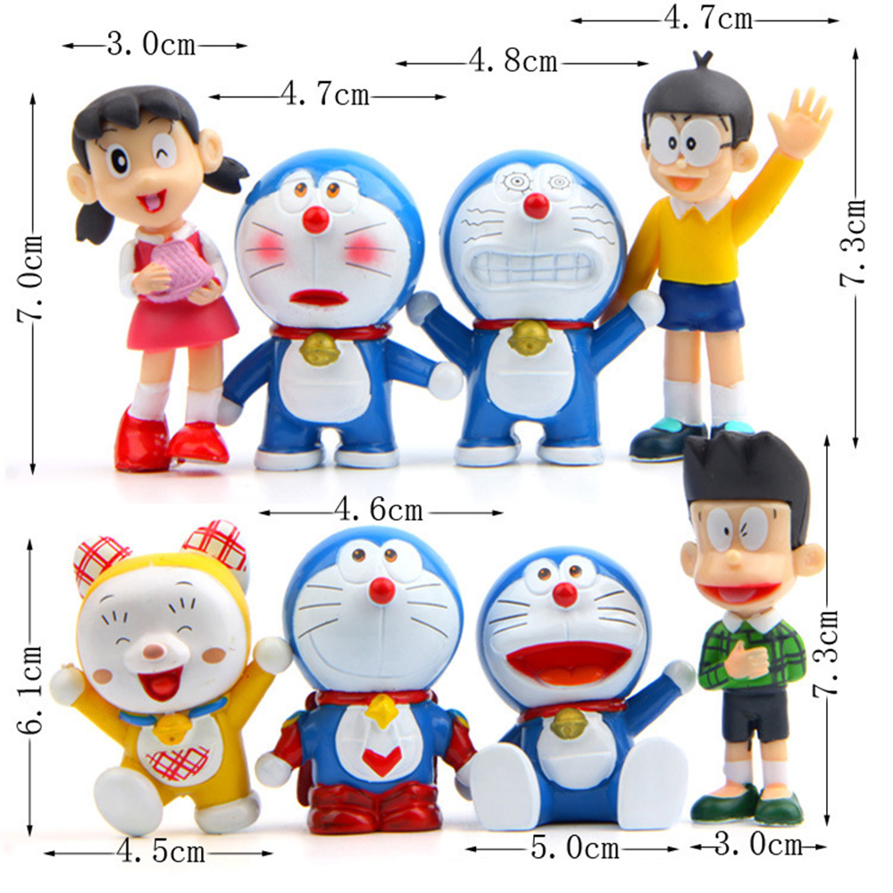 Set 8 Mô Hình Đồ Chơi Nhân Vật Shizuka Minamoto Trong Phim Hoạt Hình Doraemon