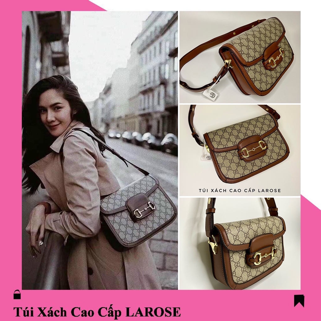 Túi xách nữ cao cấp đeo vai đeo chéo GC Horsebit Hồ Ngọc Hà L01008 LAROSE