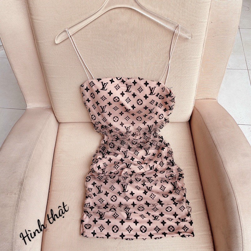 Đầm dây kiểu họa tiết chất lưới có khoá kéo | BigBuy360 - bigbuy360.vn