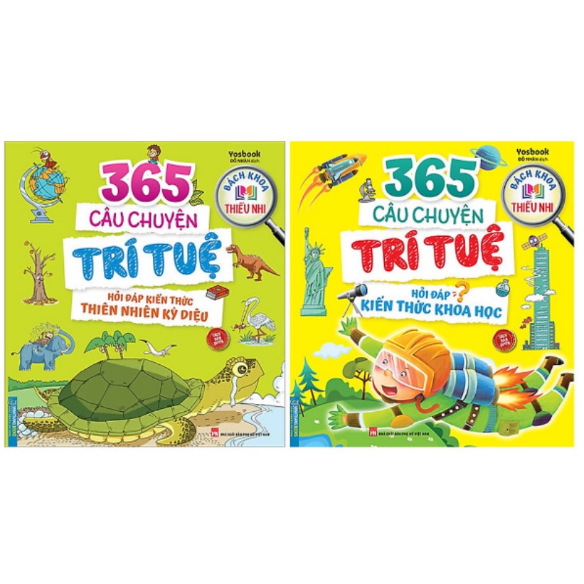 Sách - Combo bách khoa thiếu nhi - 365 câu chuyện trí tuệ (2 cuốn)