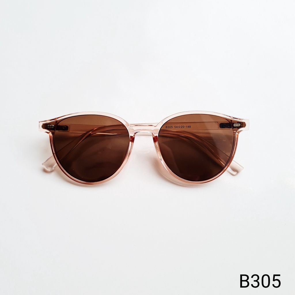 Kính râm nam nữ LILYEYEWEAR mắt tròn chống UV400 dễ đeo màu sắc thời trang b305