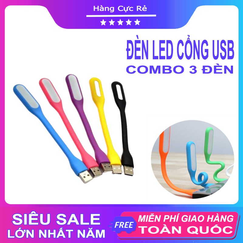 Combo 3 Đèn led usb nhiều màu trang trí độc lạ 🎁Freeship🎁 Đèn led mini nhỏ xinh tiện dụng mang đi - Shop Hàng Cực Rẻ