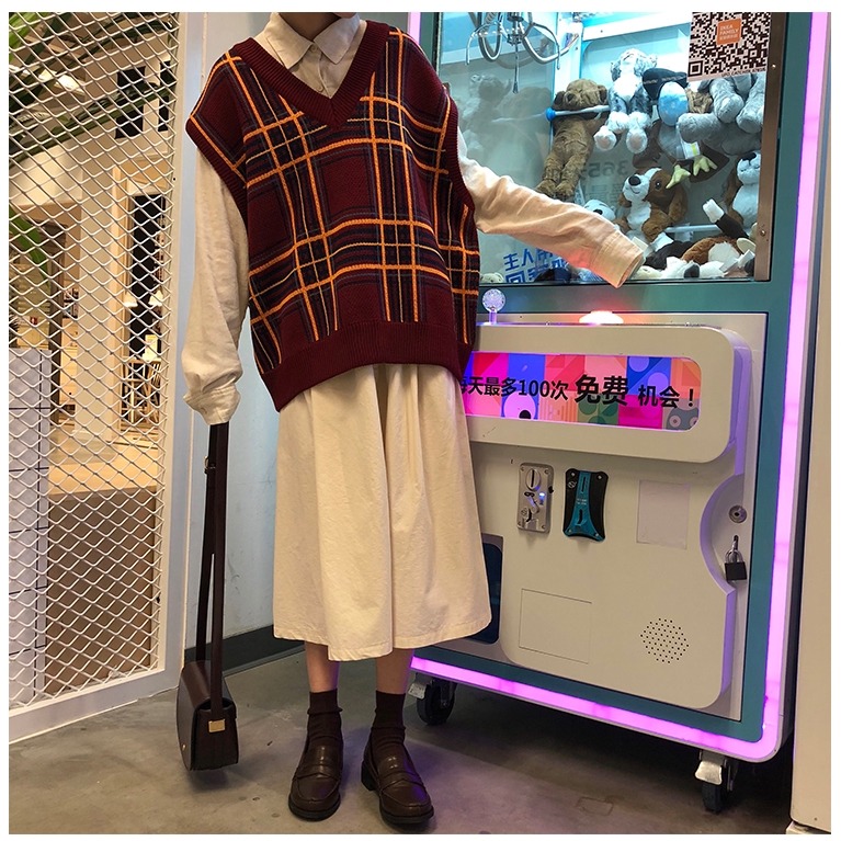 Áo Khoác Len Không Tay Cổ Chữ V Form Rộng Thời Trang Mùa Đông 5902 Phong Cách Nhật Bản | BigBuy360 - bigbuy360.vn