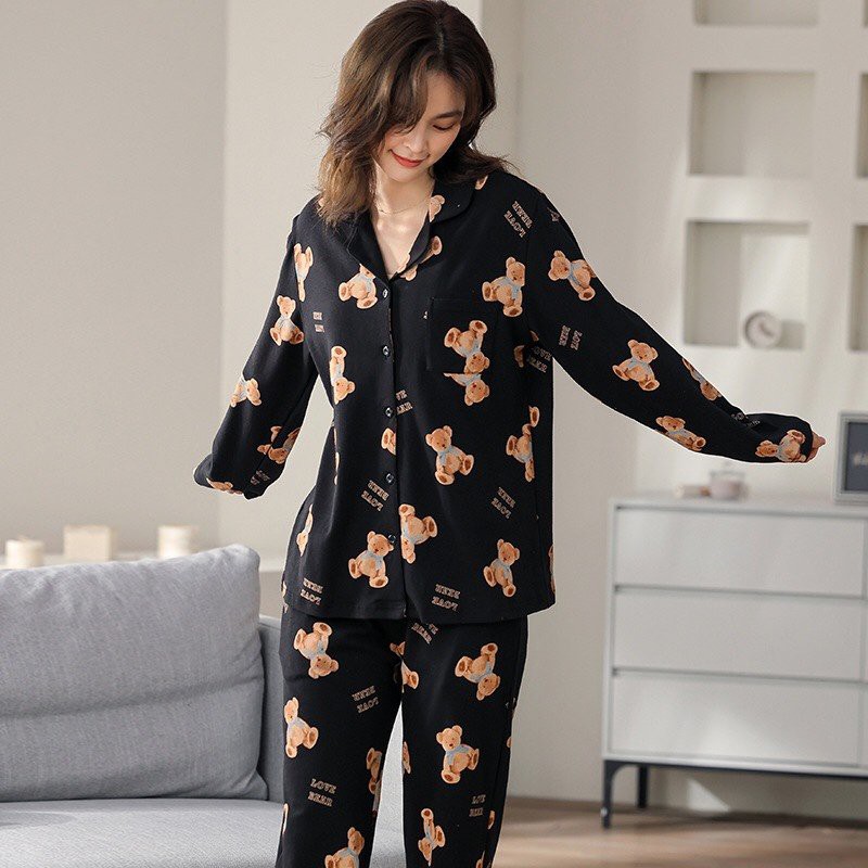 (Hàng Có Size) Bộ Pijama Tay Dài Vải Kate Thái Chuẩn Loại 1-Có Thể Măc Sau Sinh.