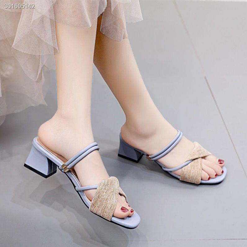 Xăng đan cao gót thời trang mùa hè dành cho nữ 2021