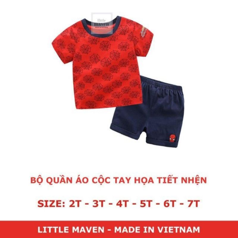 Bộ thun ngắn tay Little Maven Bé trai