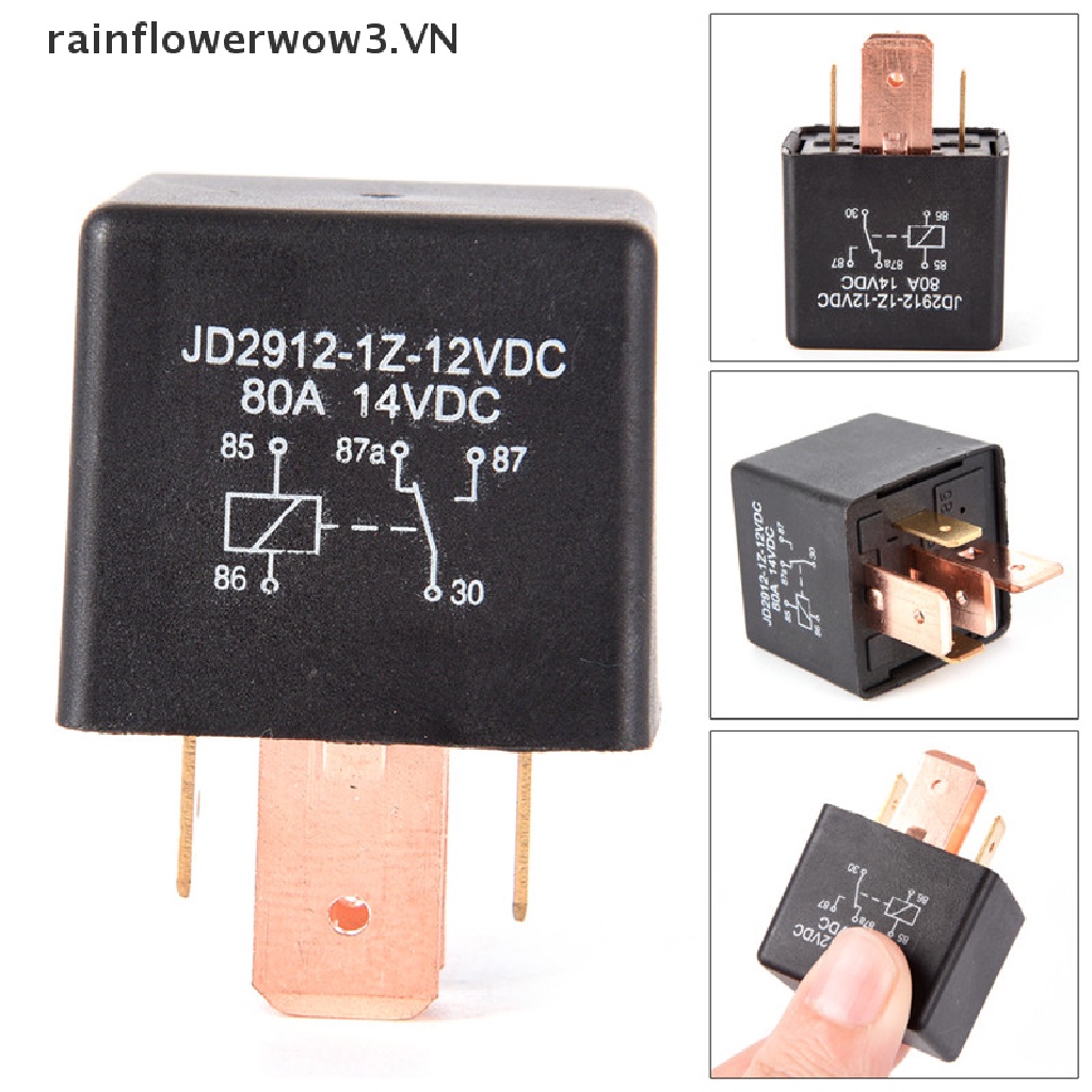 Rơ Le DC SPDT 80A 5 Pin 12V Chống Thấm Nước Chuyên Dụng Cho Xe Hơi