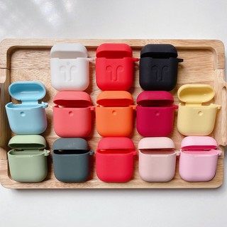 Ốp Bảo Vệ Tai Nghe Case Airpods 1 2 Basic Đơn Giản Nhiều Màu Chất Liệu Silicone Chống Bụi Bẩn