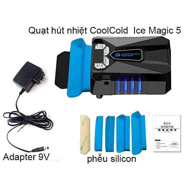 Quạt hút gió tản nhiệt laptop Coolcold Ice Magic 5