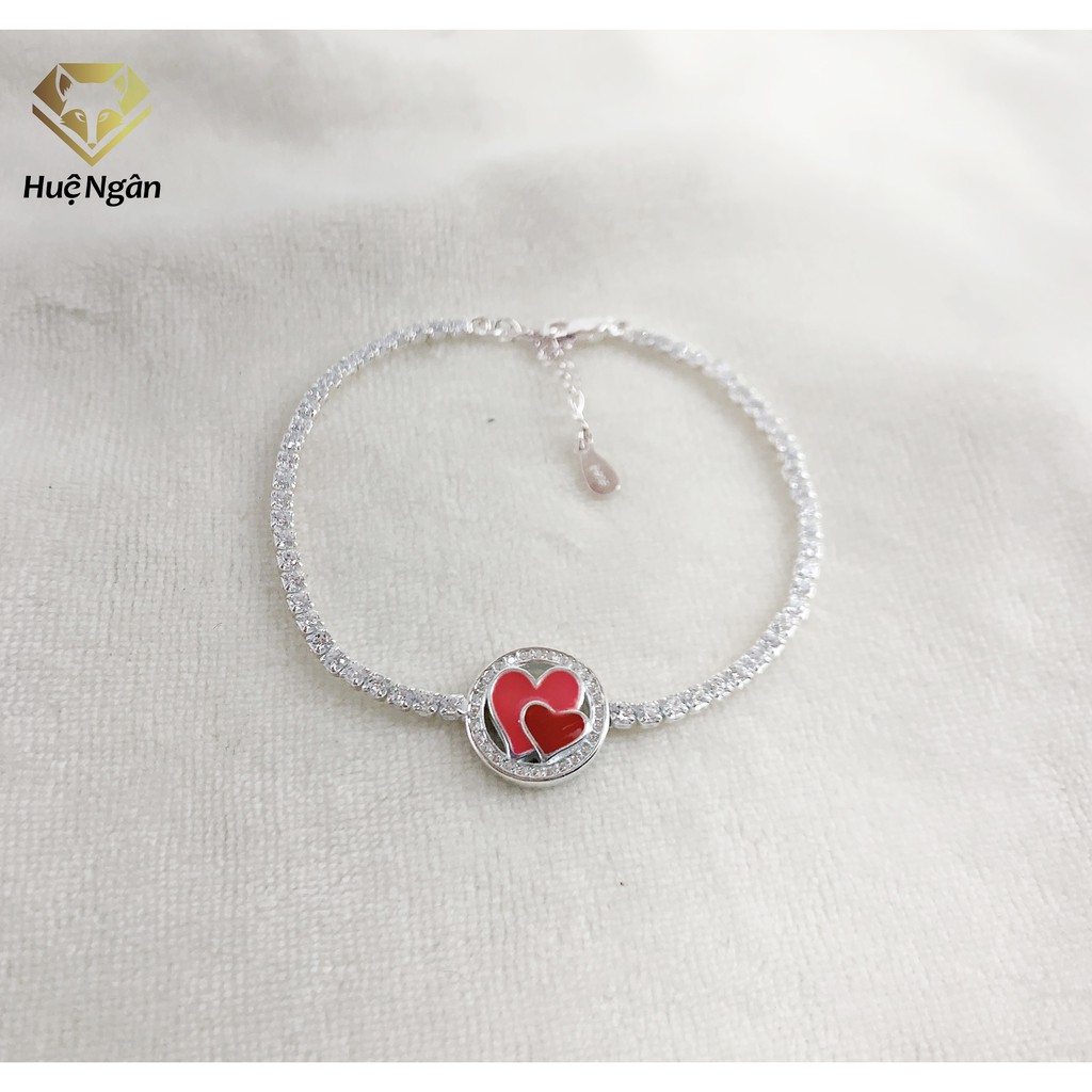 Lắc tay bạc 925 Huệ Ngân - Tim Xinh X17