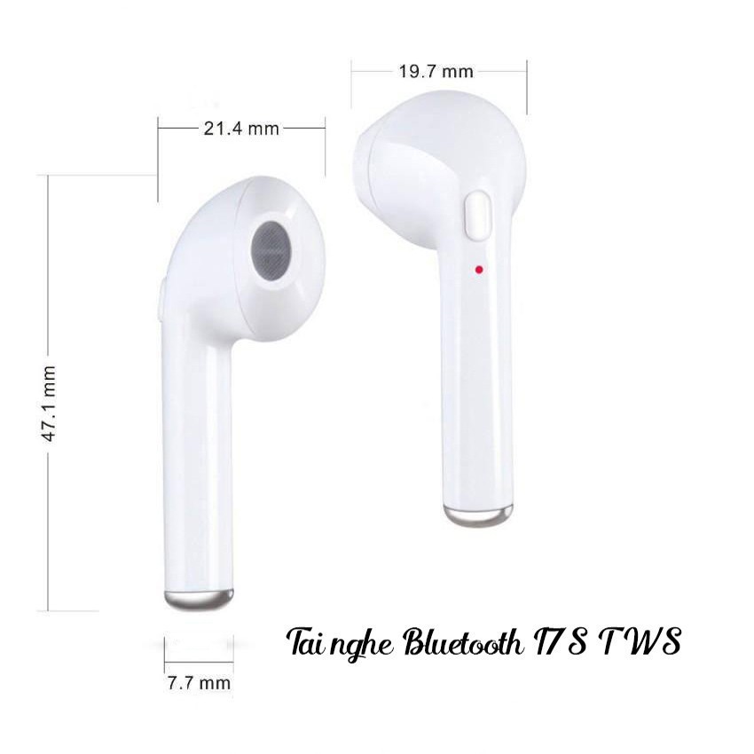 Tai nghe không dây kết nối Bluetooth I7S TWS thiết kế nhét mini dành cho điện thoại Android iPhone
