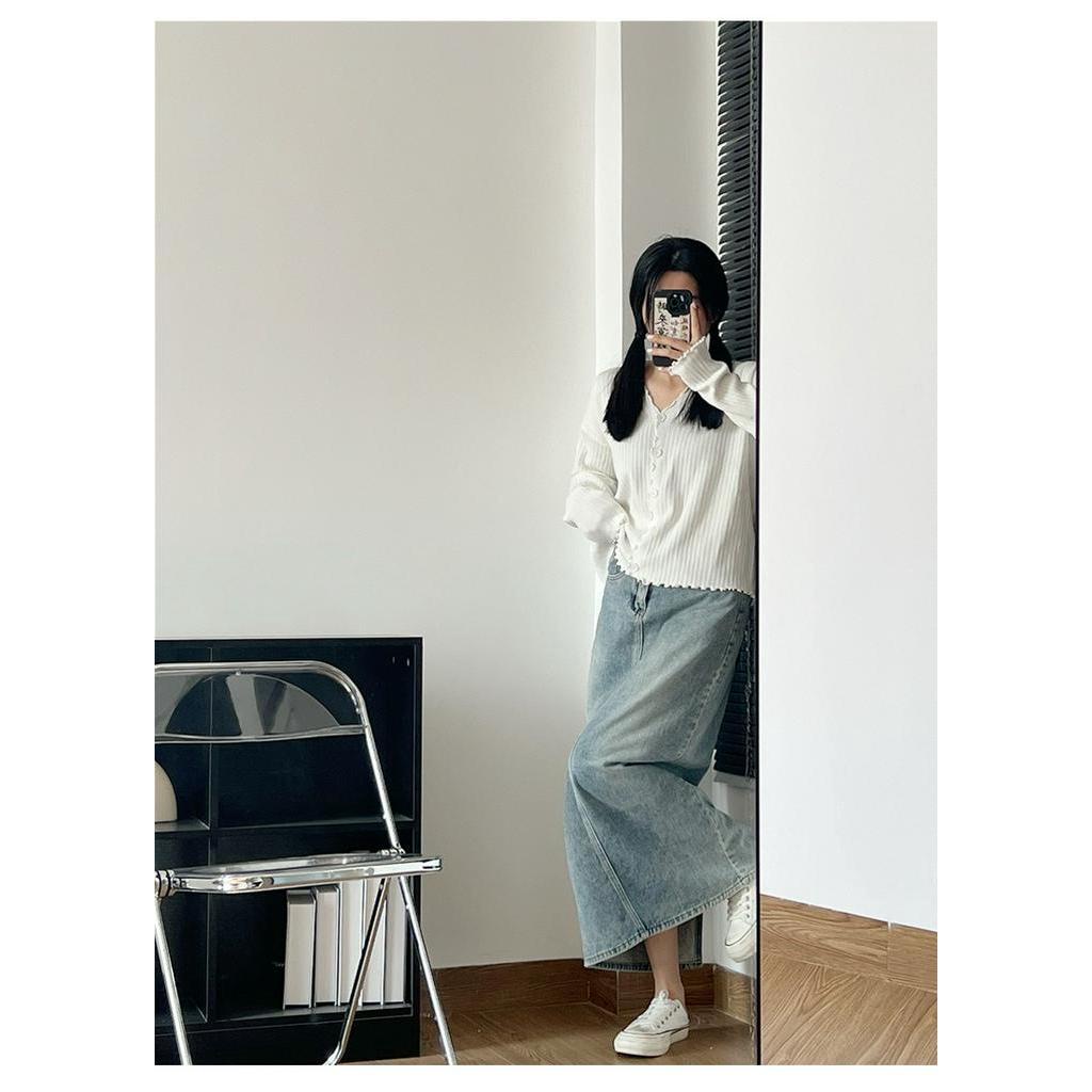 Áo Cardigan Dệt Kim Cổ Chữ V Phong Cách Hàn Quốc Kiểu Mới 63463