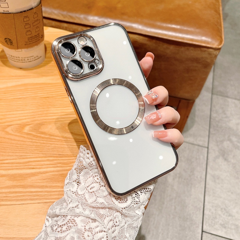 Ốp Điện Thoại iPhone 14 plus 11 12 13 Pro Max case ốp lưng điện thoại iphone 14 promax Dẻo Tráng Gương Trong Suốt Kèm Khung Bảo Vệ Camera Sang Trọng Cho
