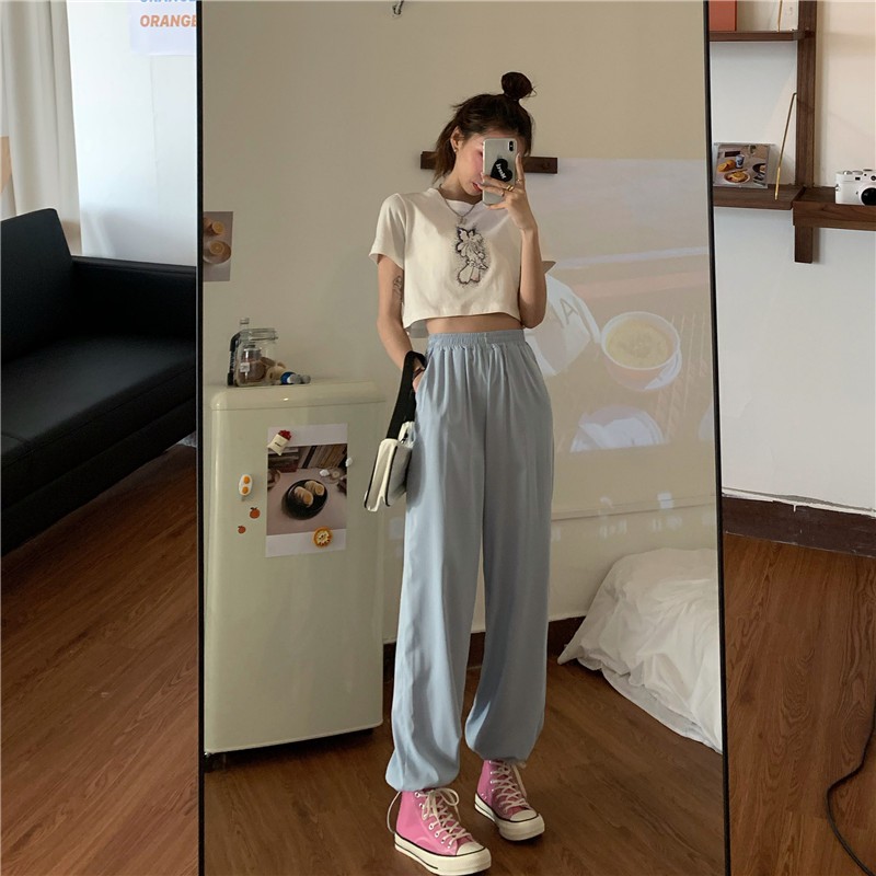 Xiaozhainv Quần Thể Thao Lưng Thun Co Giãn Thoải Mái Dành Cho Nữ