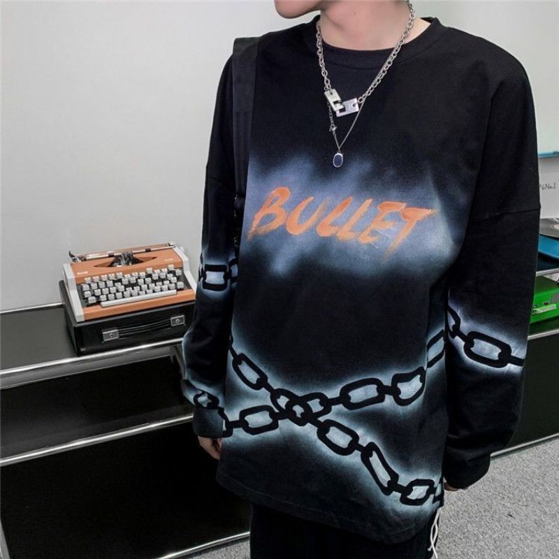 (ORDER) Áo thun dài tay Bullet ulzzang unisex 🥳 FREESHIP 💚 Áo thun nam nữ dáng rộng 💚 | BigBuy360 - bigbuy360.vn
