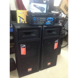 Nguyên dàn karaoke loa JBL 4bass sân khấu bọc nỉ tặng Micro