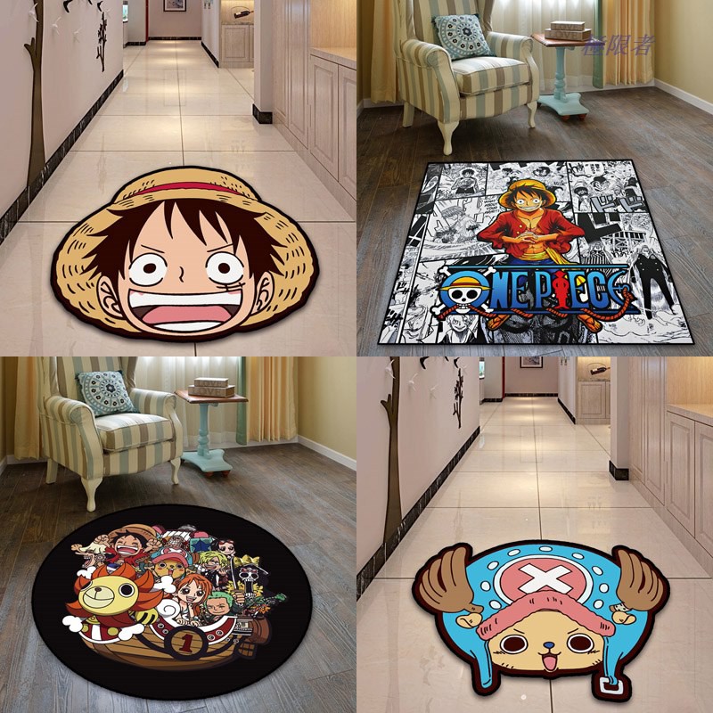 Thảm Lót Ghế Ngồi Hình Tròn Họa Tiết Anime One Piece Độc Đáo