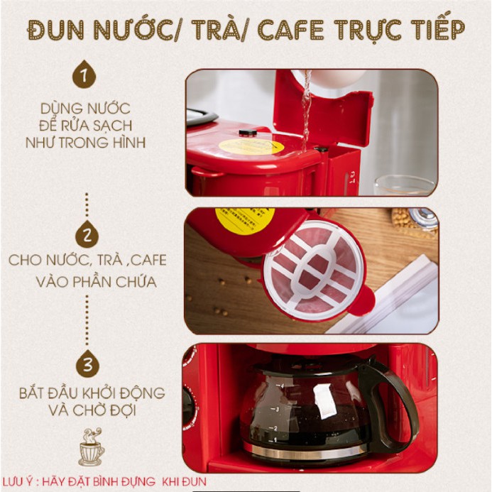 Lò nướng 3 trong 1  nướng bánh + pha cafe + ốp trứng, bữa sáng tiện dụng với máy đa năng[ BẢO HÀNH 1 ĐỔI 1]