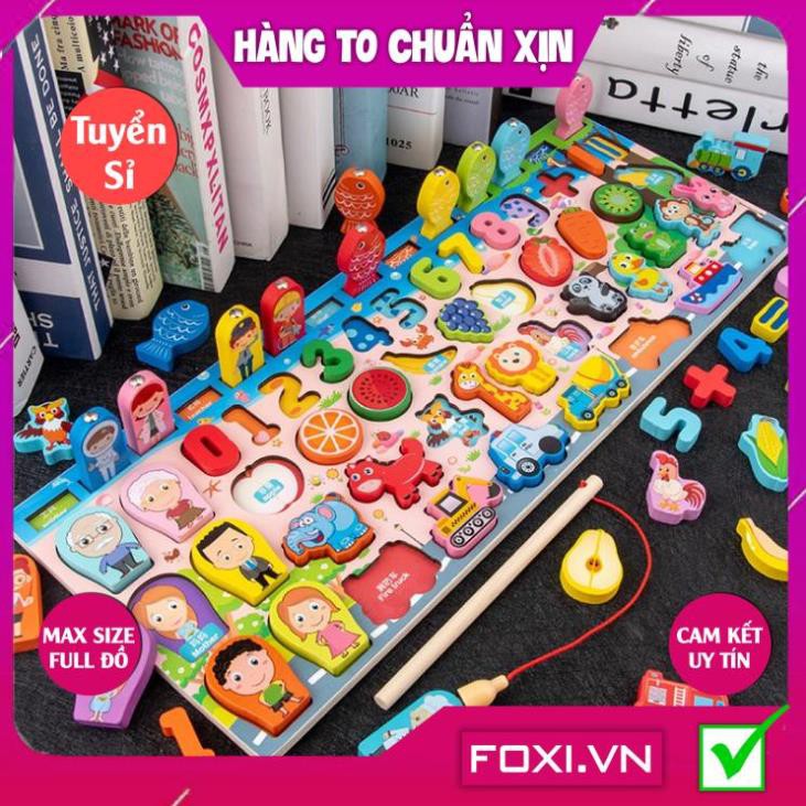 [FREESHIP HÀNG ĐẸP] Đồ chơi ghép hình bằng gỗ Foxi-Đồ chơi trẻ em lắp ráp trí tuệ-tăng trí thông minh và tập trung