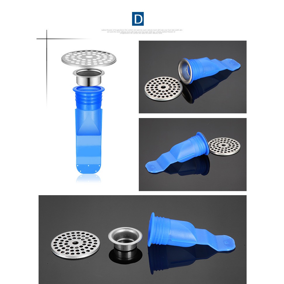 Dụng cụ Silicon xanh chống mùi nhà vệ sinh, ngăn côn trùng từ đường ống lên phòng vệ sinh