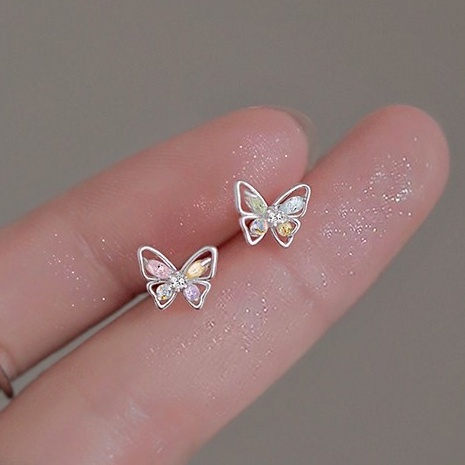 Bông Tai Mạ Bạc 925 Hình Bướm Thời Trang Mùa Hè Dành Cho Nữ