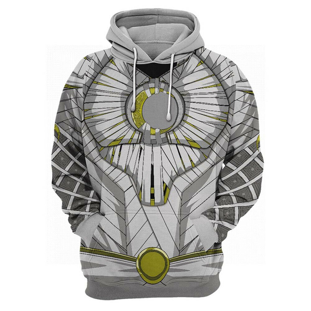 Còn hàng moon knight cosplay hoodie 3d in có mũ trùm đầu áo len nam nữ áo chui đầu