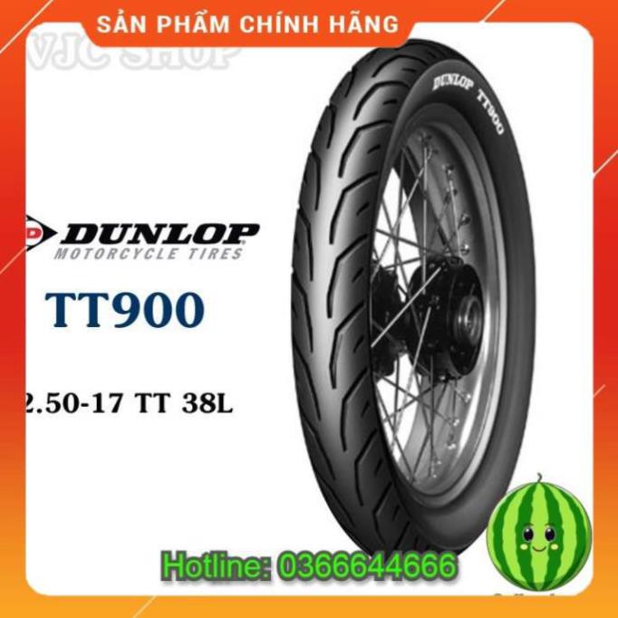 Lốp Dunlop cho bánh sau Dream, Wave, Sirius (TT900 2.50-17 TT) xuất xứ Indo