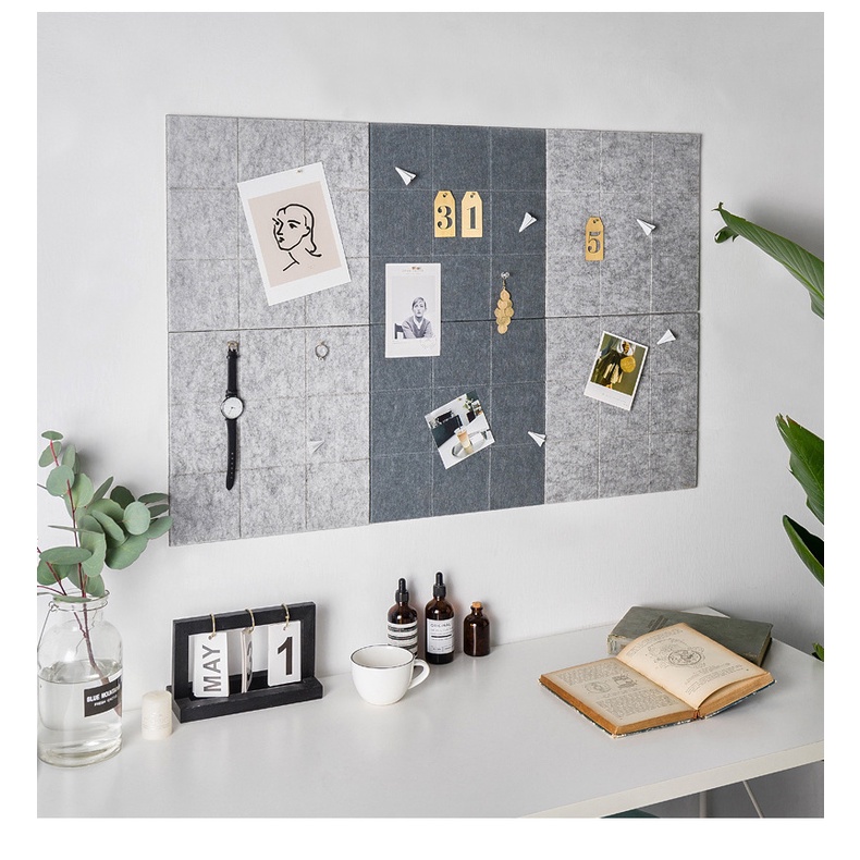 Bảng nỉ dán tường treo ảnh, postcard trang trí Tặng Kèm đinh ghim