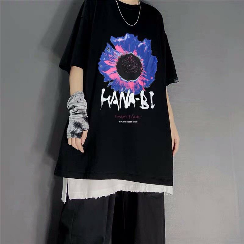 Áo Thun Unisex Tay Lỡ Form Rộng Phong Cách Hàn Quốc Freesize