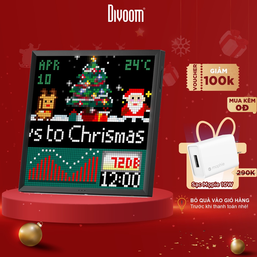 Màn hình Led Divoom Pixel Art Pixoo-64 64x64 pixel - Tích hợp màn hình LED 256 Full RGB - Bảo hành chính hãng 12 tháng