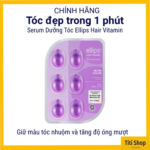 Serum Dưỡng Tóc Ellips Hair Vitamin Smooth & Shiny Mềm Mượt và Óng Ả