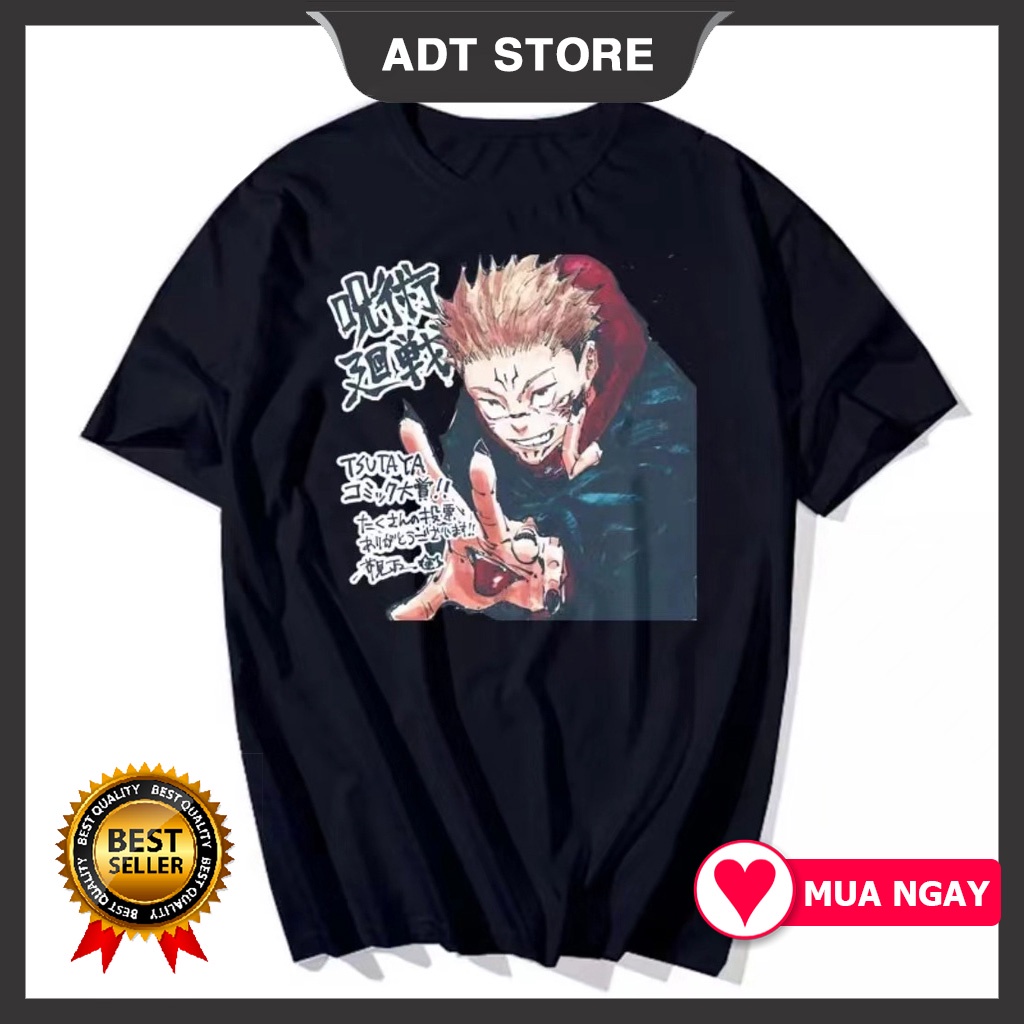 Áo thun unisex nam nữ Harajuku Anime Jujutsu Kaisen Manga độc đẹp giá siêu rẻ cực HOT