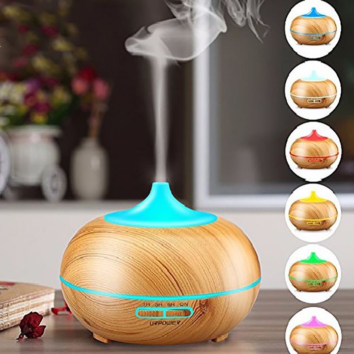 [Mã SKAMCLU9 giảm 10% đơn 100K] Máy khuếch tán tinh dầu vân gỗ - Có REMOTE điều khiển