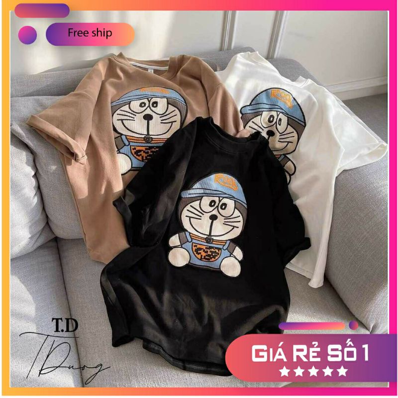 Áo Thun Nữ Doremon Form Rộng Hàng Hiệu Cao Cấp chất vải thoáng mát, Áo phông nữ chất liệu Cotton Thương