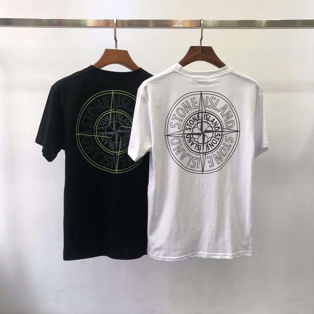 Áo Thun Tay Ngắn Cổ Tròn In logo Stone ISLAND Cá Tính Hợp Thời Trang