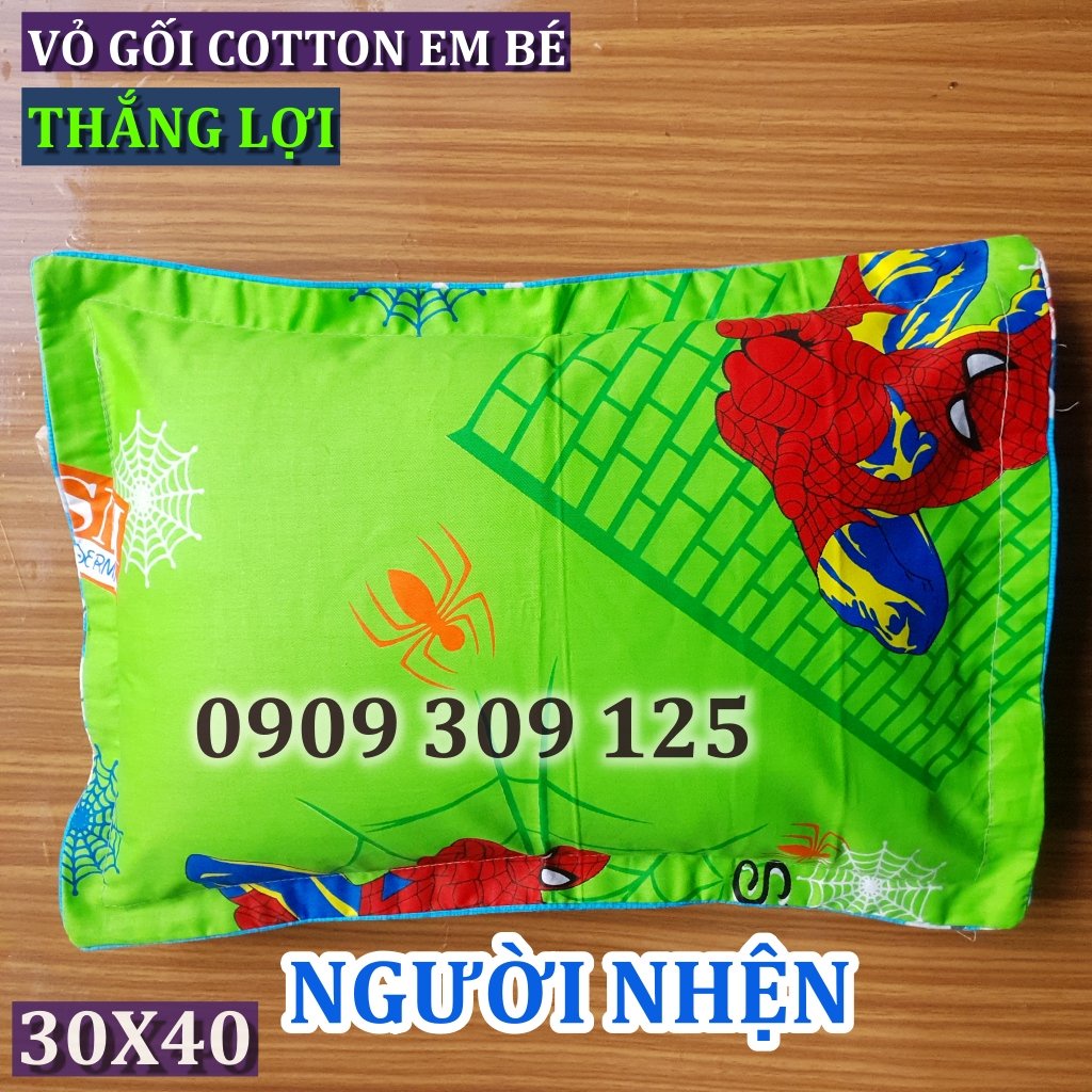 áo gối , vỏ gối cotton Thắng lợi 30x40 cho bé (ảnh thật)