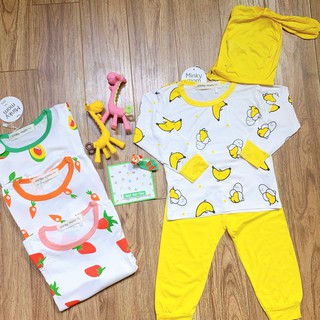 Bộ dài tay Minkymom, chất thun lạnh kèm mũ Q149 Unchi Store