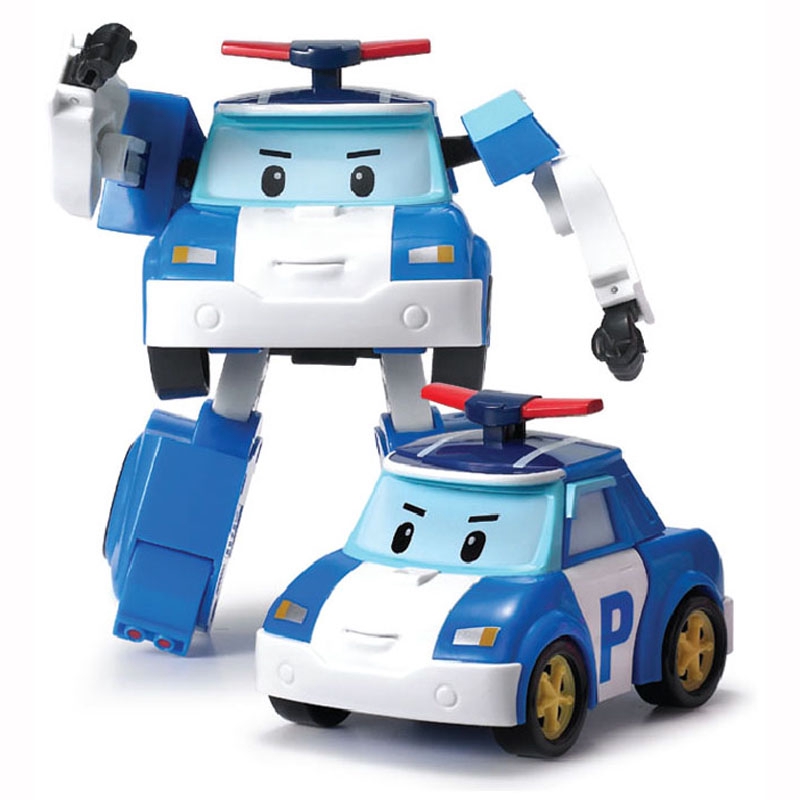 Đồ chơi biến hình biệt đội xe robocar Poli 2 trong 1 Xếp hình Lego đồ chơi mô hình xe