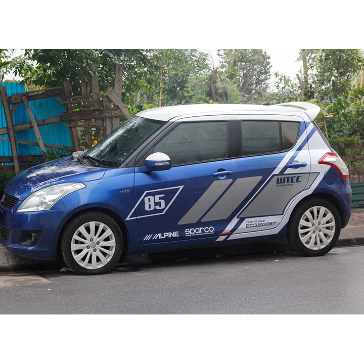 Tem dán sườn xe swift
