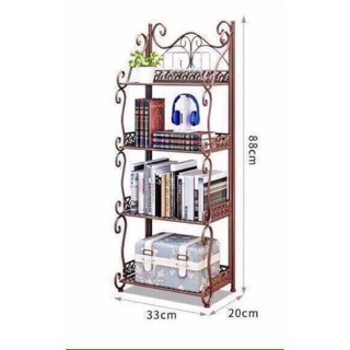 Kệ để đồ 4 tầng bằng sắt hoa văn cao cấp