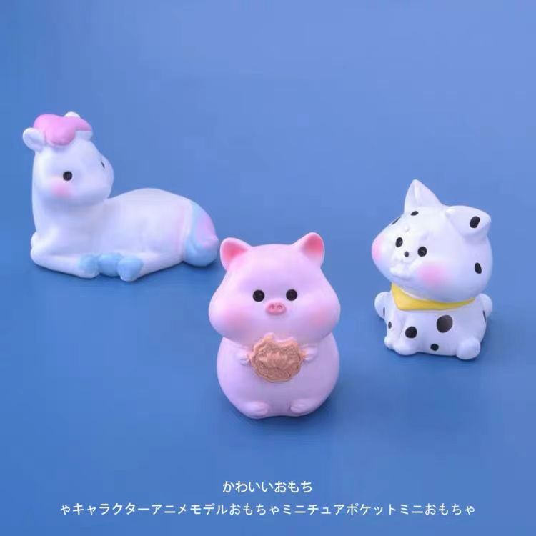 Set 12 Đồ trang trí Động Vật Hoàng Đạo Trung Quốc Mini Dễ Thương Dùng Trang Trí Bánh Kem DIY