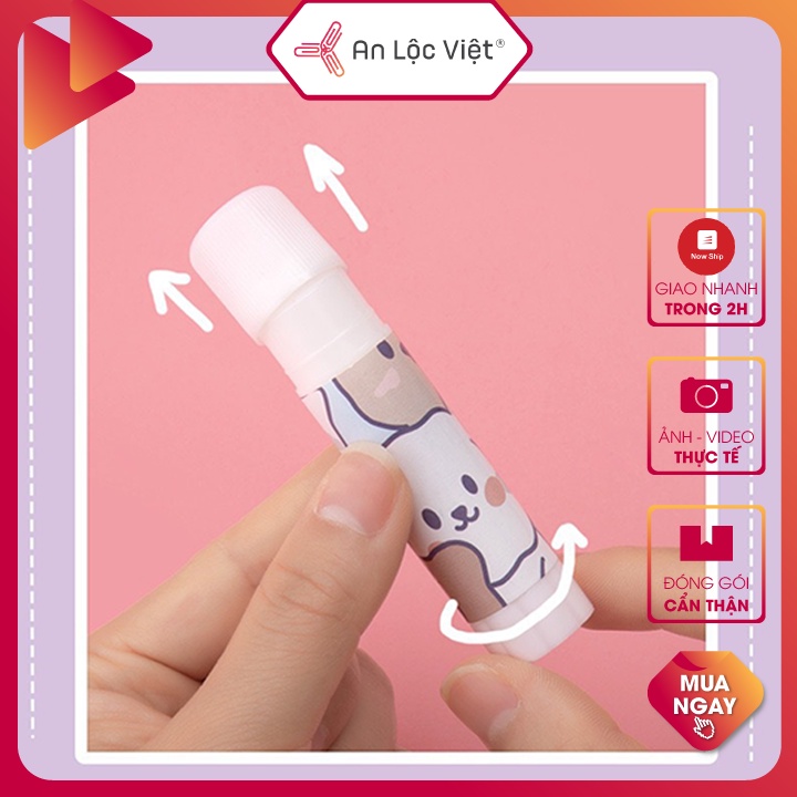 5 Chai Keo Khô Dán Giấy Họa Tiết Hoạt Hình Dễ Thương 9g