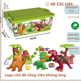 [Chính Hãng XDD Toys] Đồ Chơi Lắp Ghép Lego Duplo, Xếp Hình Lắp Ráp Sáng Tạo Chủ Đề Công Viên Khủng Long, Mô Hình Lego