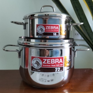 Nồi inox 304 Zebra 18cm+22cm Thái Lan Extreme Infiniti 180820 dày 0.8mm cao cấp tách set