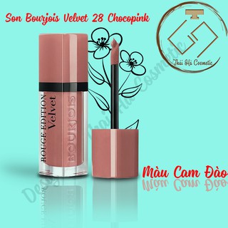 Son Bourjois Velvet 28 Chocopink cam đào