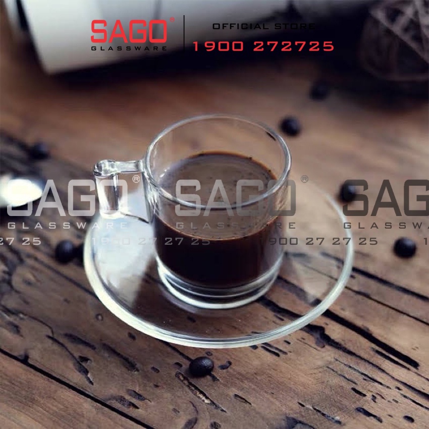 Bộ Tách Thủy Tinh Cafe Nóng 82ml | LUK-304903(49)